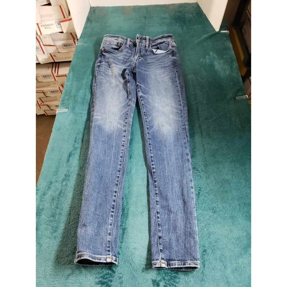 American Eagle Jeans Size 28x32 Mens Blue Pants Stretch Denim Mid Rise Skinny